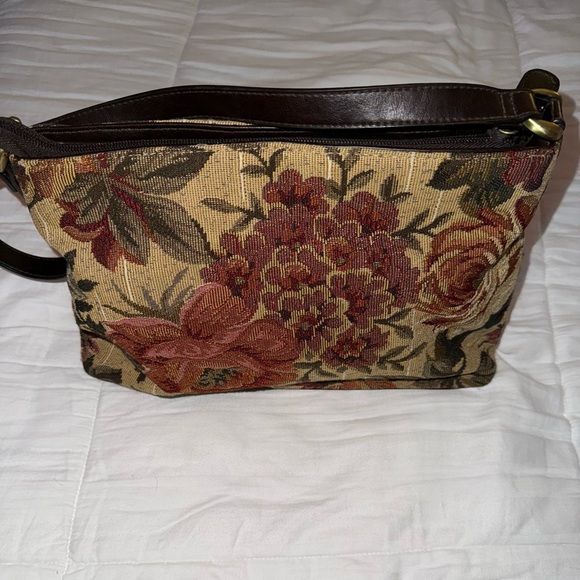 Vintage Tapestry Beaded Floral Casual Handbag 13 x 7.5 Rose Purse Unbranded - Picture 4 of 4